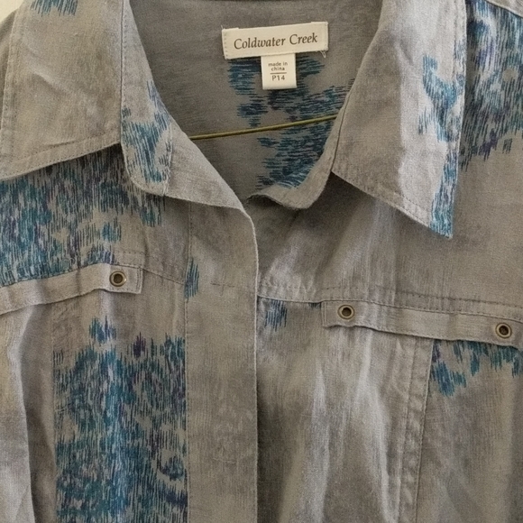 Coldwater Creek, Petite 14, denim look jacket - Picture 2 of 6